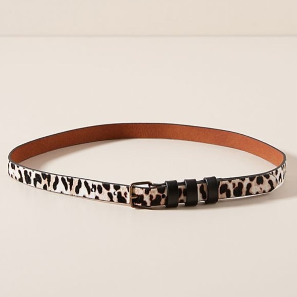 NWT Anthropologie Steppe Calf Hair Skinny Belt